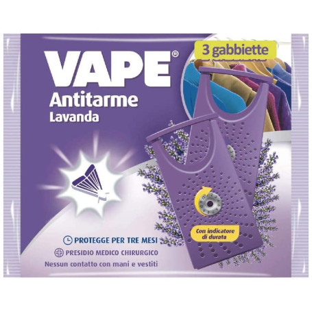 Vape Antitarme a Gabbietta alla Lavanda da 3 Gabbiette