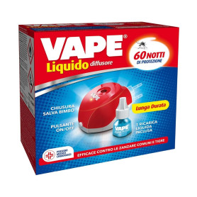 Vape Elettroemanatore insetticida liquido zanzare con spina e ricarica