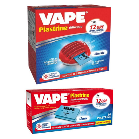 Vape Elettroemanatore antizanzare a spina con 40 piastrine in dotazione