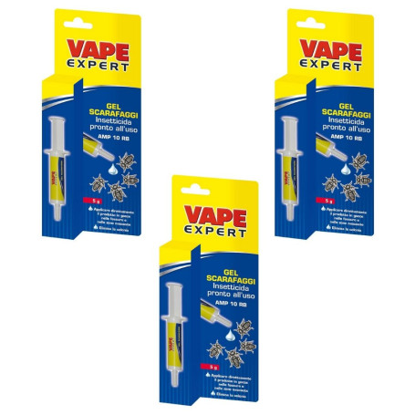Vape Expert Siringa Insetticida gel per scarafaggi 3 pezzi da 5 grammi
