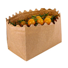 Buste di Carta Avana cm 18x10x12,5 Taglio Ondulato Per Frutta  800 Pezzi