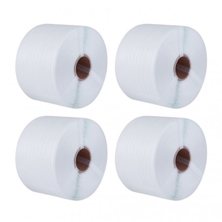 Reggia Bianca in Polipropilene Larghezza mm 12 Metri 3600 in 4 Rotoli da Metri 900 Foro mm 62 Boxlum