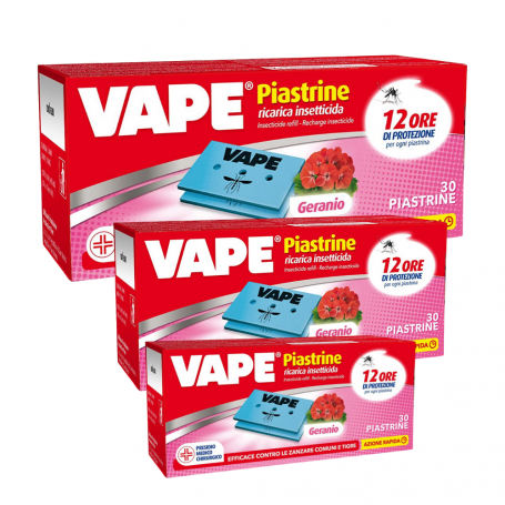 Vape piastrine profumate insetticida zanzare 3 ConfezionI da 30 piastrine Ognuno